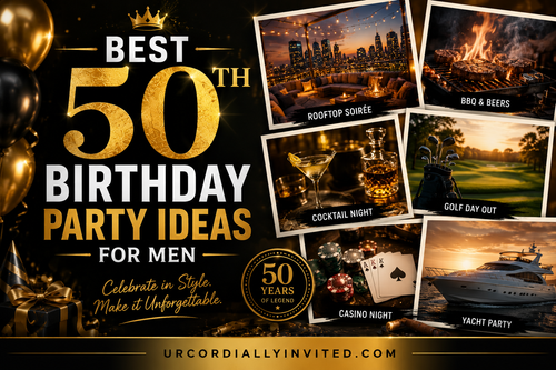 Best 50th Birthday Party Ideas for Men by URCordiallyInvited