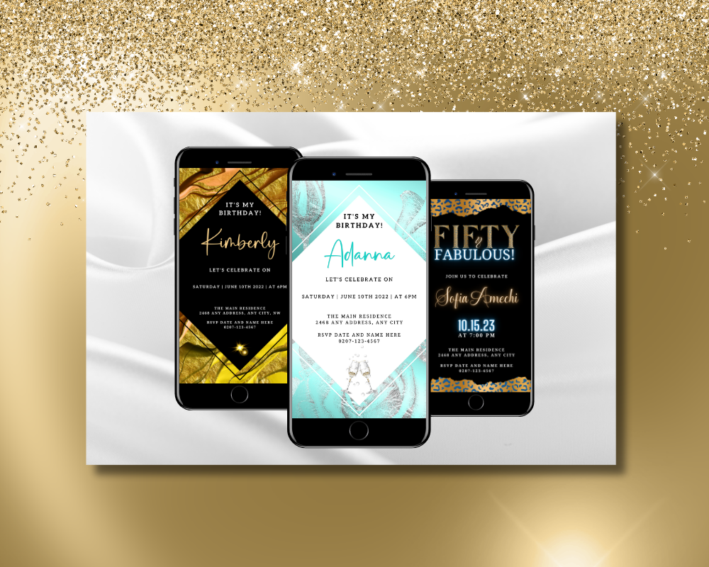 Birthday eVites Collection Digital Invitations URCordiallyInvited