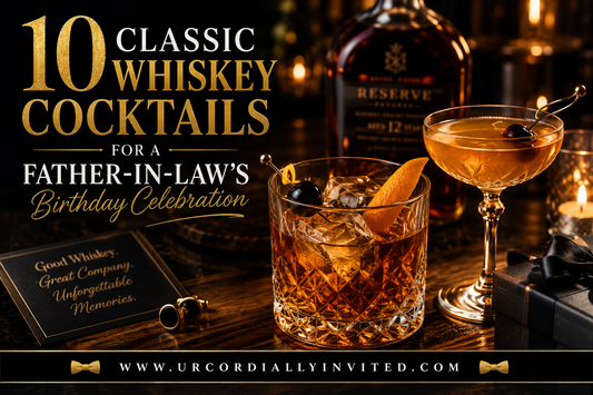10 Classic Whiskey Cocktails for a Father-in-Law's Birthday Celebration - by URCordiallyInvited