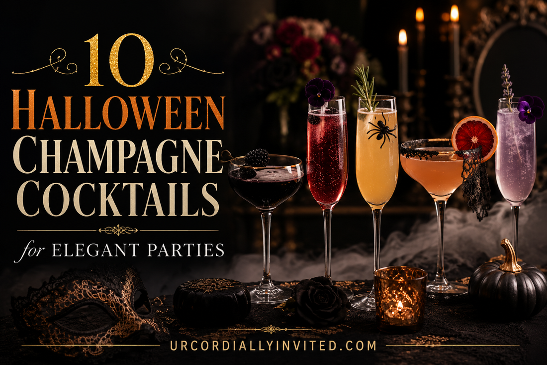 10 Halloween Champagne Cocktails for Elegant Parties - by URCordiallyInvited