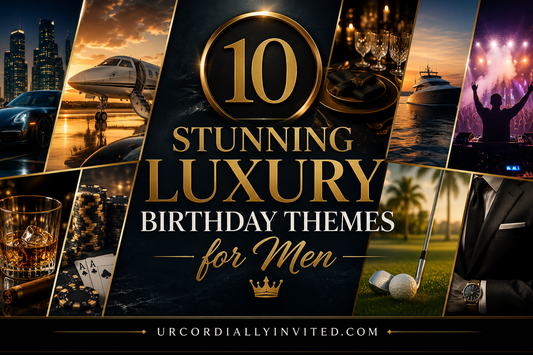10 Stunning Luxury Birthday Themes for Men by URCordiallyInvited