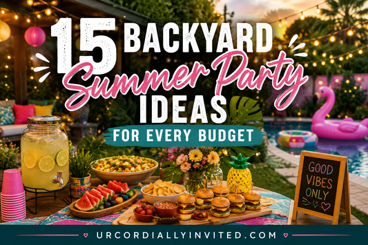 15 Backyard Summer Party Ideas for Every Budget - by URCordiallyInvited