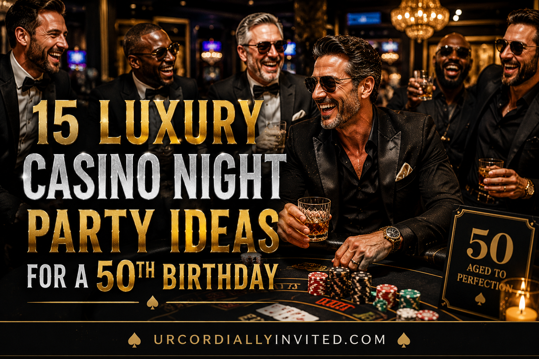 15 Luxury Casino Night Party Ideas for a 50th Birthday - by URCordiallyInvited
