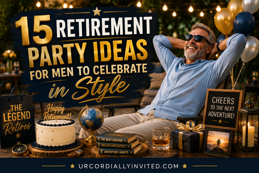 15 Retirement Party Ideas for Men to Celebrate in Style - by URCordiallyInvited