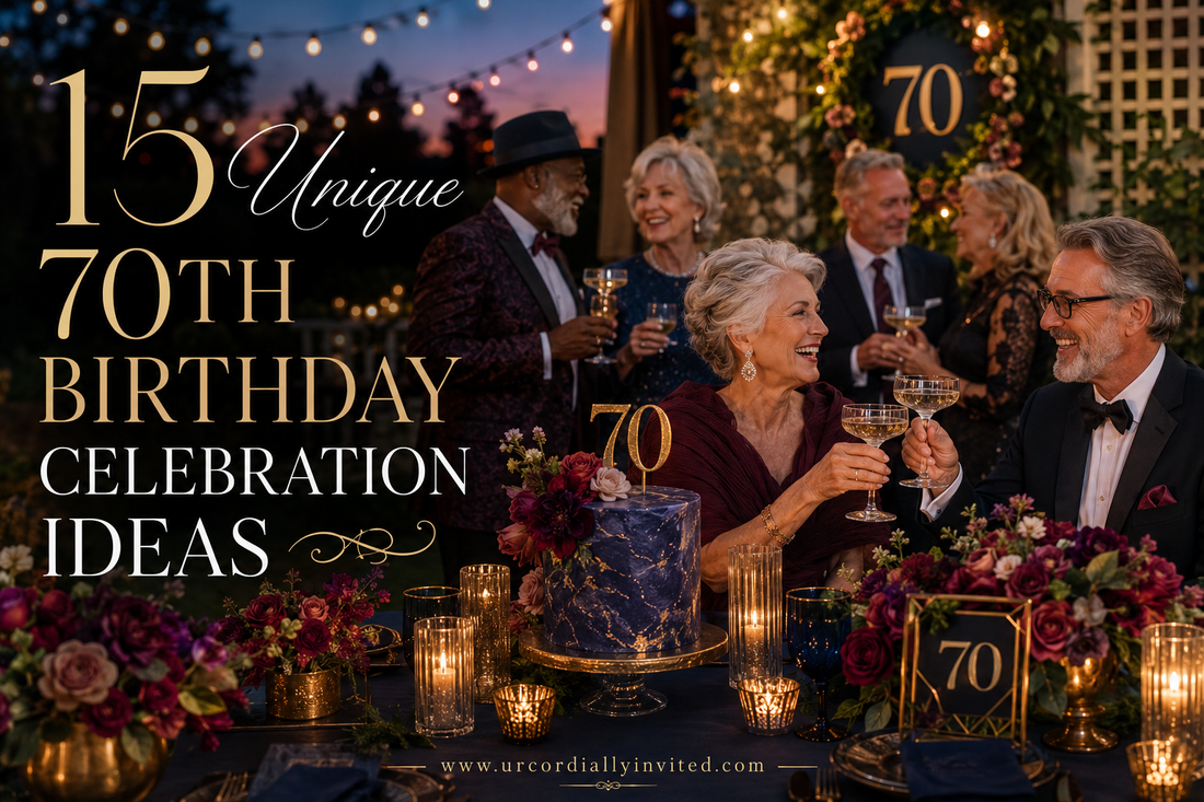 15 Unique 70th Birthday Celebration Ideas - by URCordiallyInvited