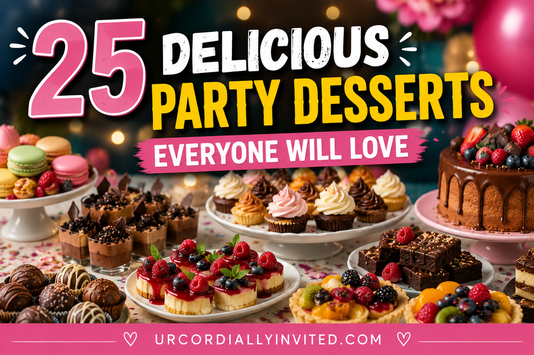 25 Delicious Party Desserts Everyone Will Love - by URCordiallyInvited