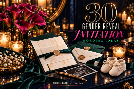 30 Gender Reveal Invitation Wording Ideas for Every Party Style-by URCordiallyInvited