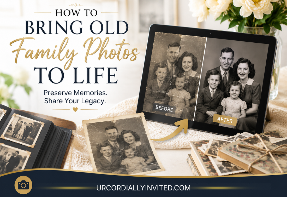 signature legacy film, cherished family photos brought to life a family keepsake by URCordiallyInvited