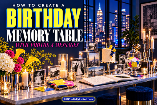 How to Create a Birthday Memory Table with Photos and Messages-URCordiallyInvited