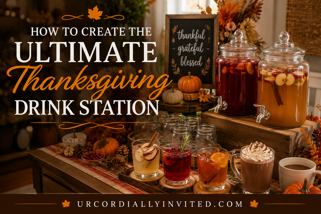 How to Create the Ultimate Thanksgiving Drink Station - by URCordiallyInvited