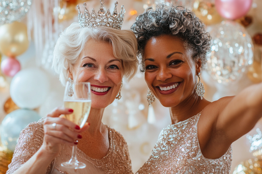 One white woman and one mix race woman both in their seventies by URCordiallyInvited digital invitations