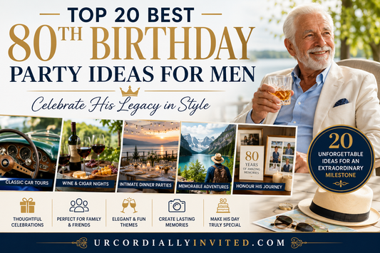 Top 20 Best 80th Birthday Party Ideas for Men - by URCordiallyInvited