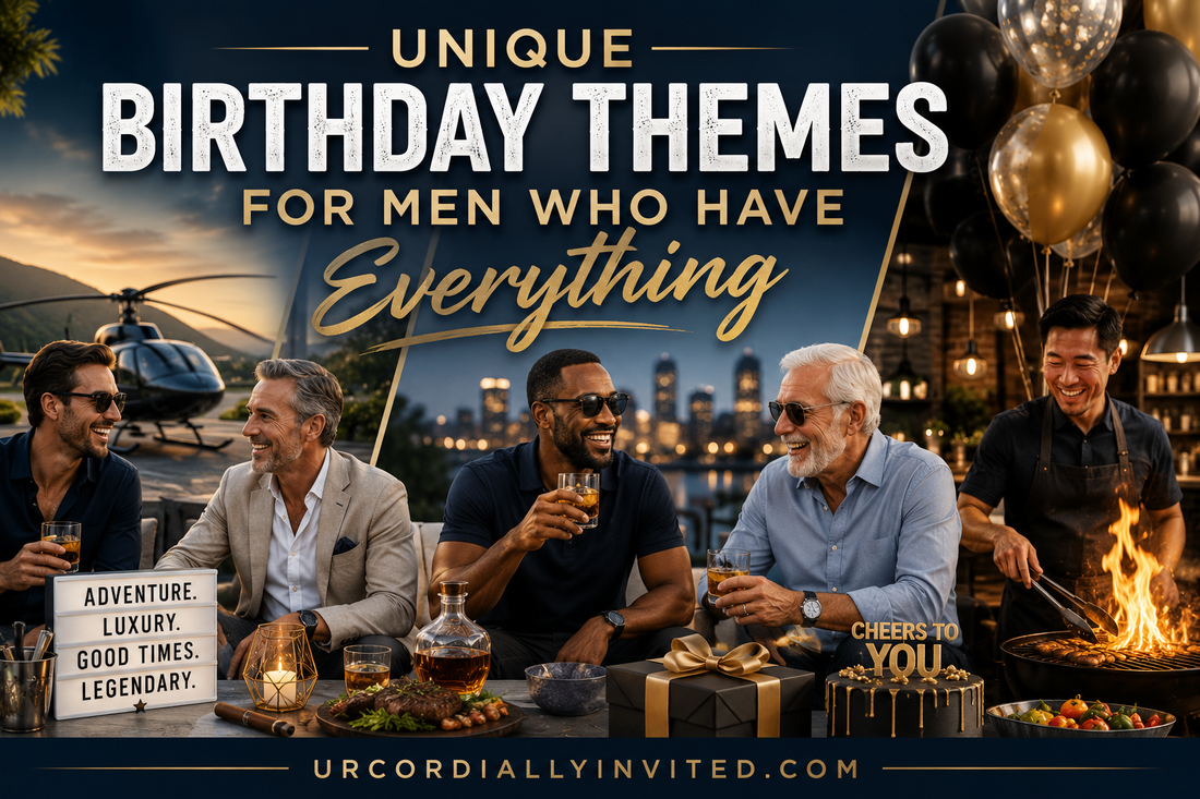 Unique Birthday Themes for Men Who Have Everything by URCordiallyInvited
