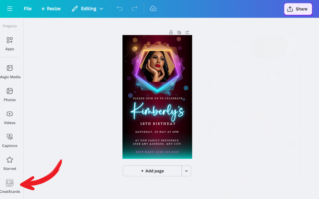 how to add RSVP feature to your canva invite by URCordiallyInvited