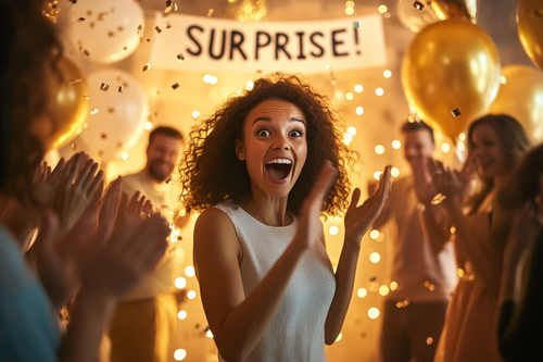 surprise woman birthday party with friends by URCordiallyInvited digital invites