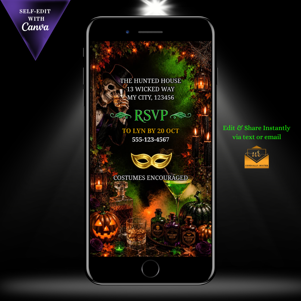 Sips About to Go Down Halloween Video Invitation