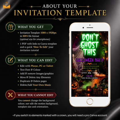 Don't Ghost This Halloween Party Video Invitation