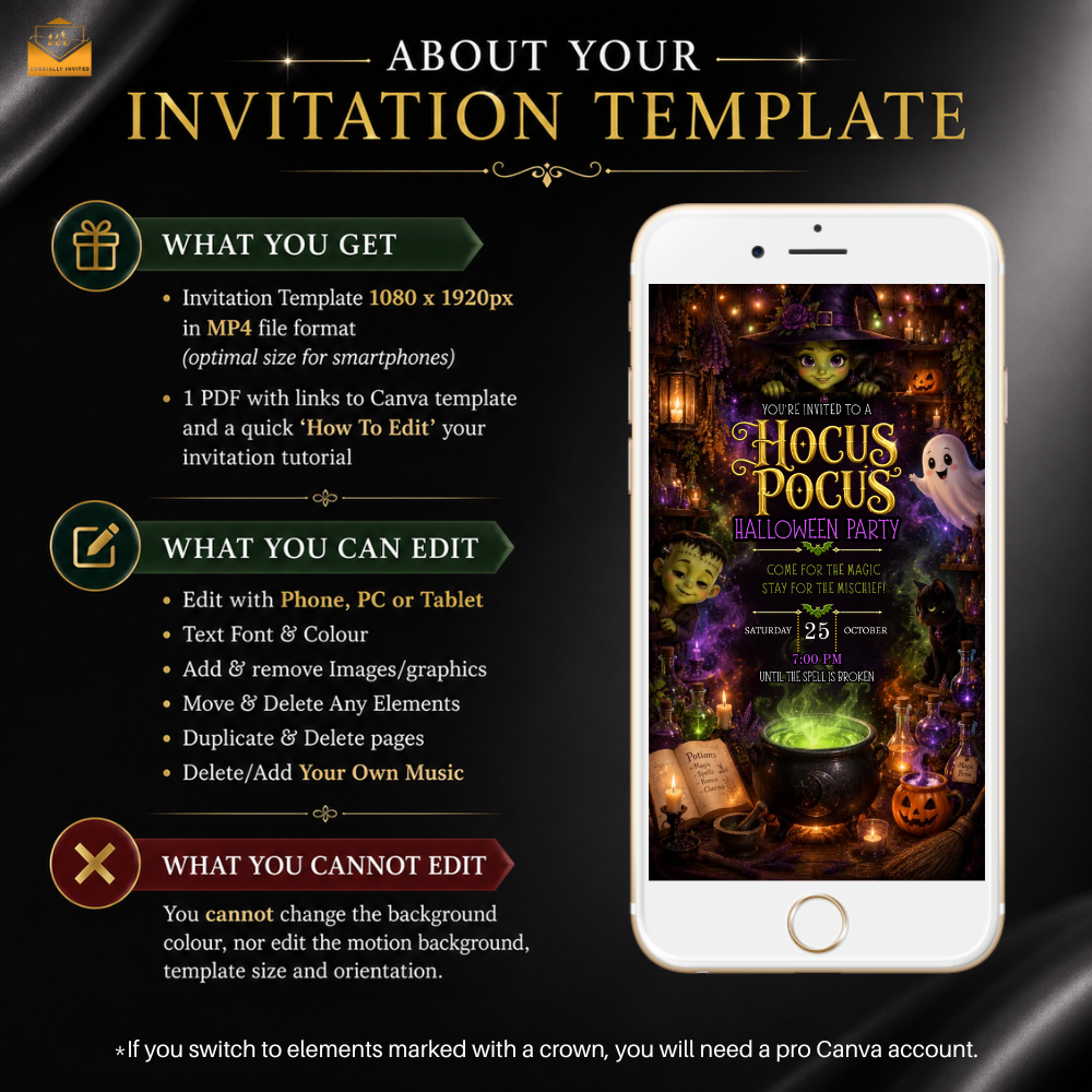 Hocus Pocus Halloween Video Invitation