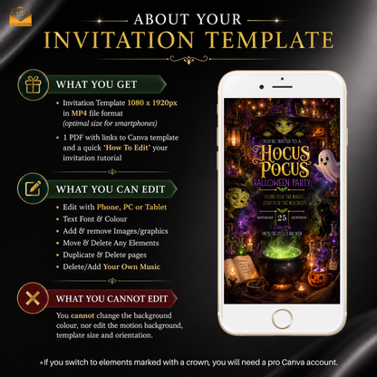 Hocus Pocus Halloween Video Invitation