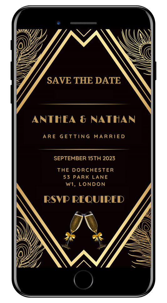Gatsby Art Deco | Save The Date Evite