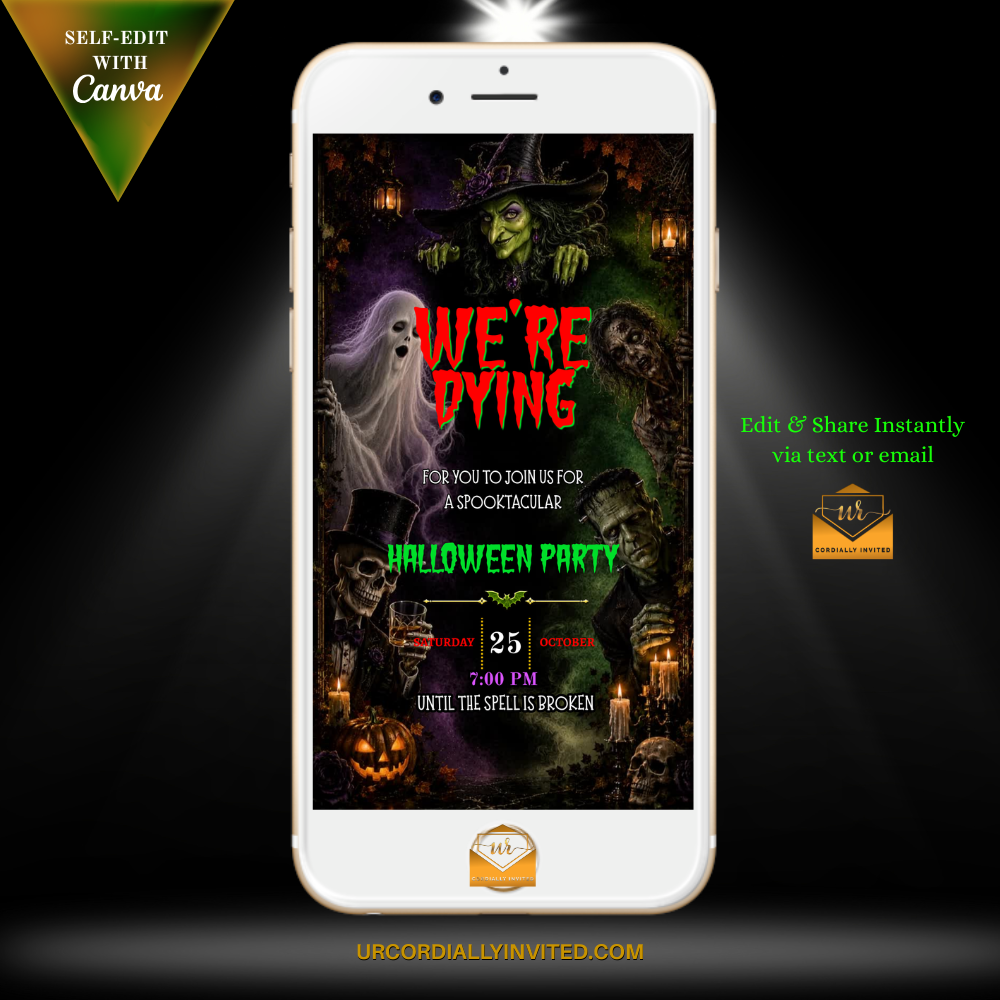 Creepy Halloween Gang Animated Video Invitation