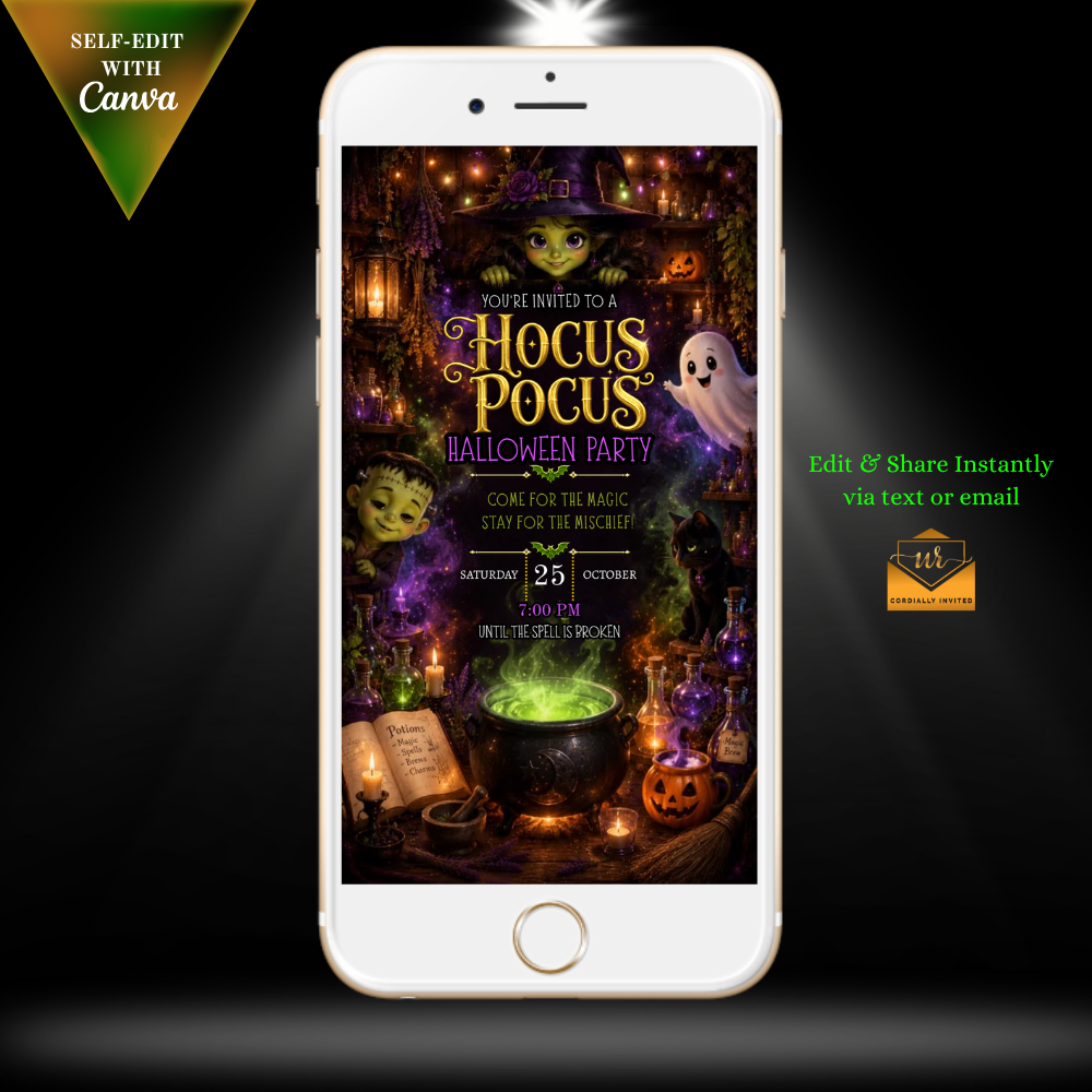 Hocus Pocus Halloween Video Invitation