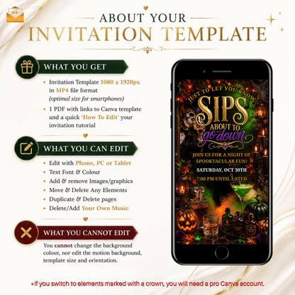 Sips About to Go Down Halloween Video Invitation