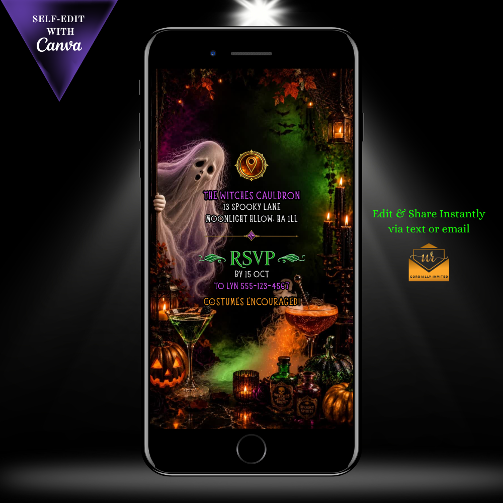 Don't Ghost This Halloween Party Video Invitation