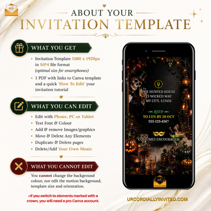 Skeleton Whiskey Boos & Booze Halloween Animated Video Invitation