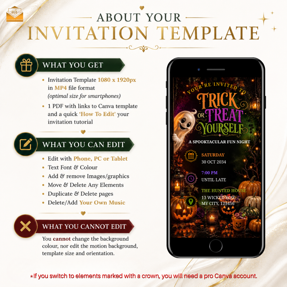 Family Trick or Treat Halloween Video Invitation
