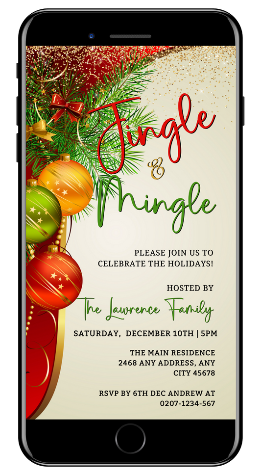 Colourful Jingle & Mingle | Christmas Party Evite