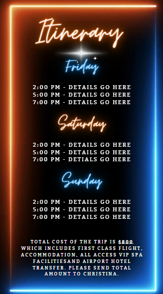 Neon Orange Blue Disco | Bachelorette Video Invitation