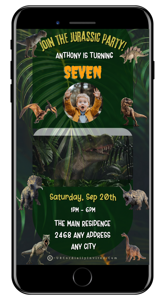 Dinosaur Birthday Video Invitation - Jurassic Theme