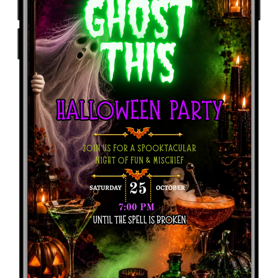 Halloween VIDEO dont ghost this party invite by URCordiallyInvited