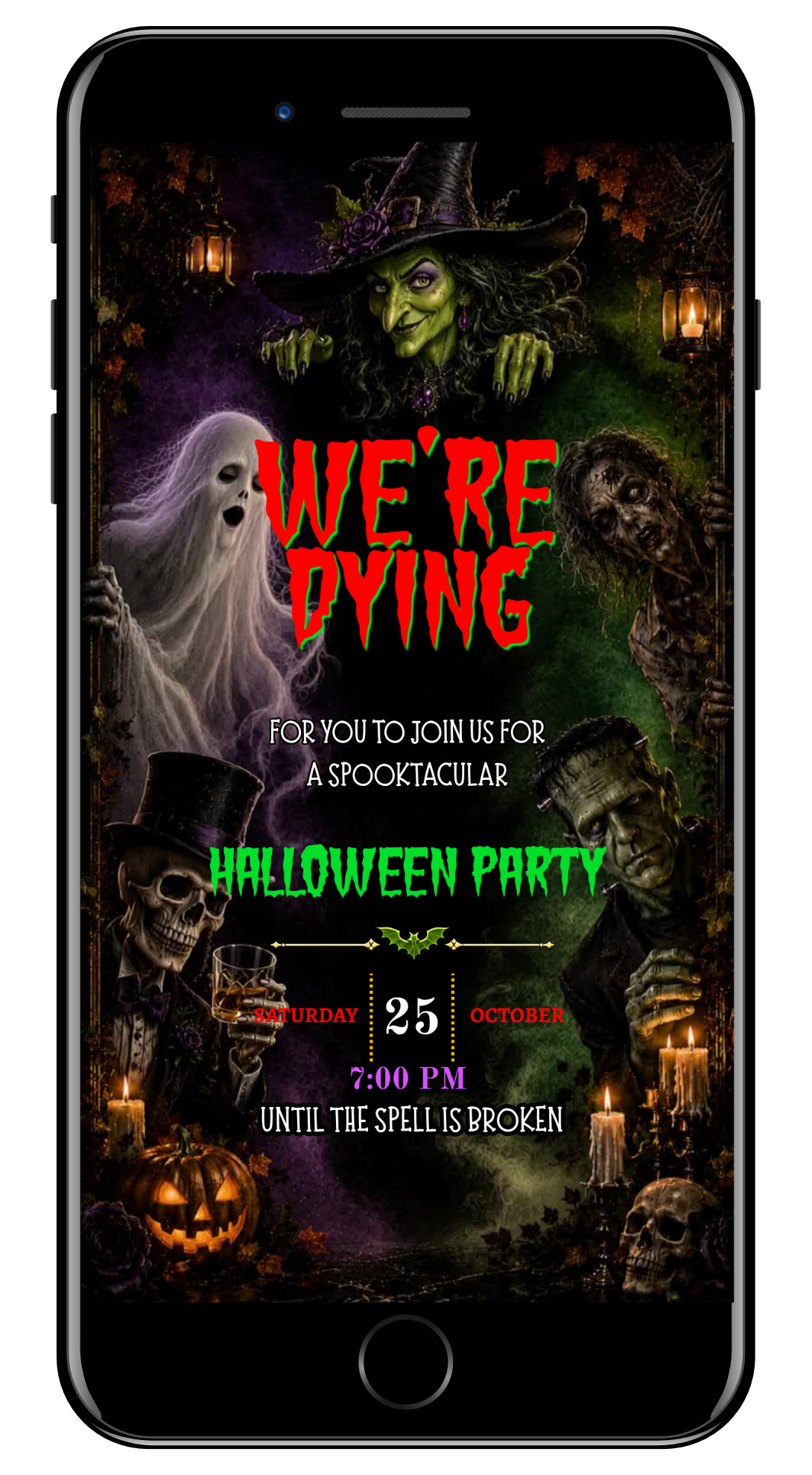 Creepy Halloween Gang Animated Video Invitation by URCordiallyInvited