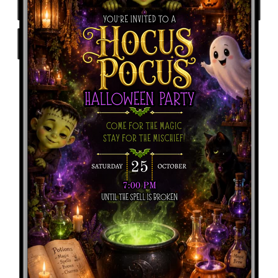 Halloween hocus pocus video invite by URCordiallyInvited