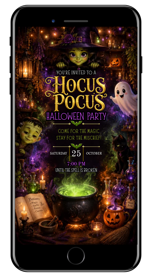 Halloween hocus pocus video invite by URCordiallyInvited