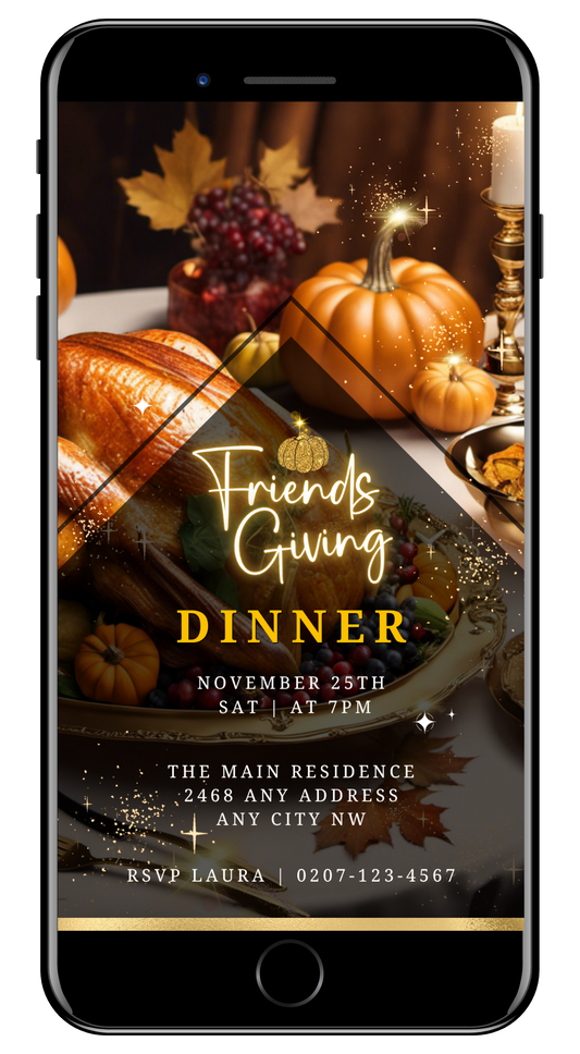 22-Freindsgiving dinner bountiful platter video invite by URCordiallyInvited