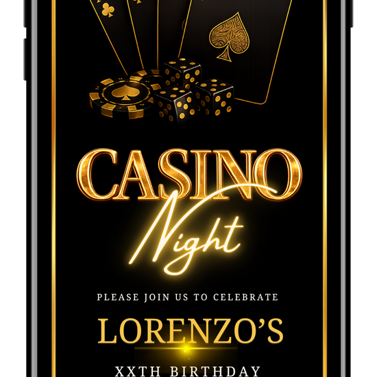 
Casino night black gold video invite by URCordiallyInvited
