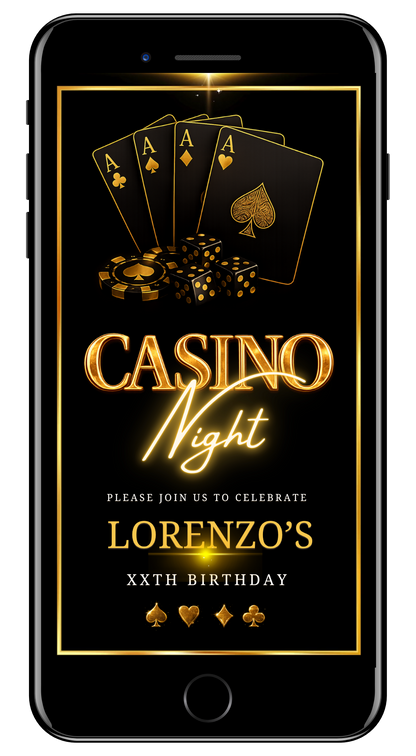 
Casino night black gold video invite by URCordiallyInvited