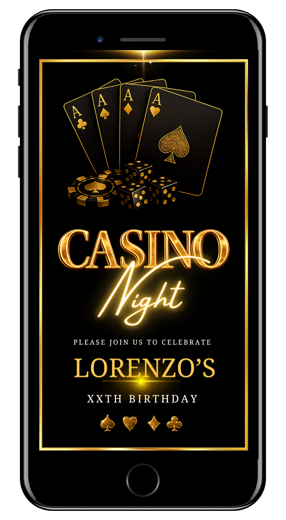 
Casino night black gold video invite by URCordiallyInvited