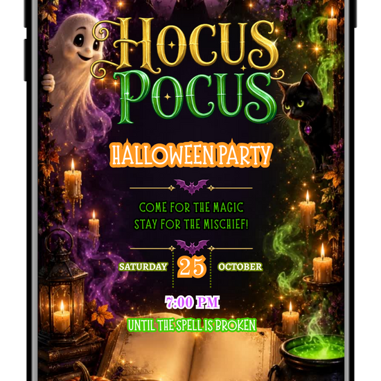 Halloween witches and friends hocus pocus invite by URCordiallyInvited