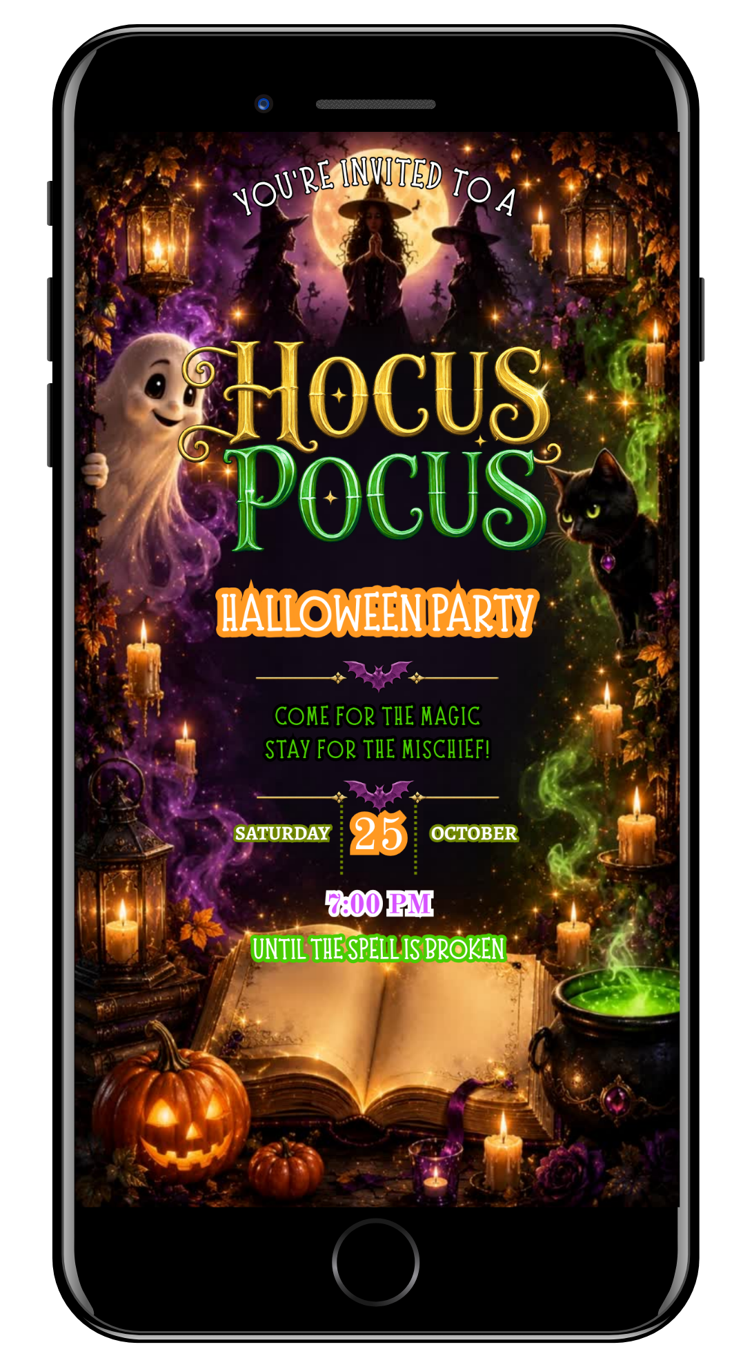 Halloween witches and friends hocus pocus invite by URCordiallyInvited