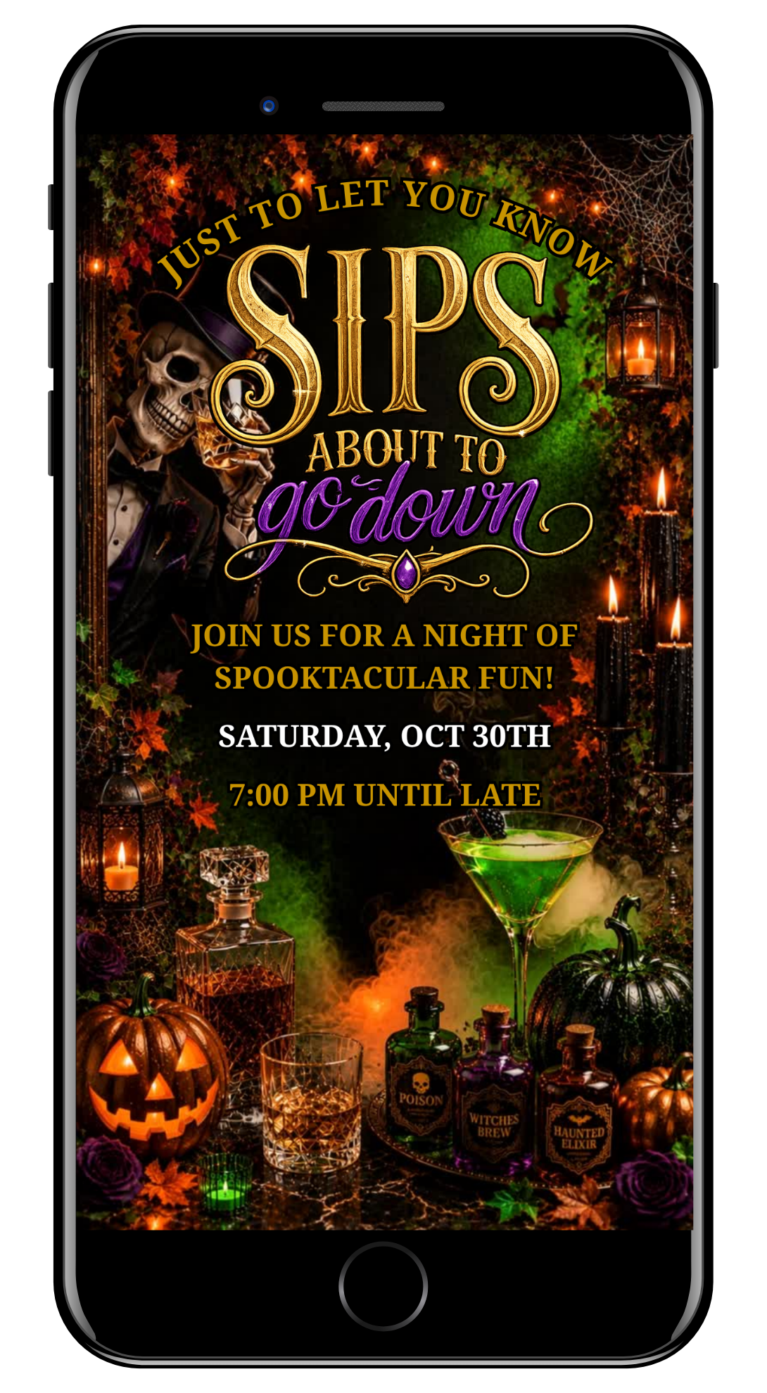 25-Halloween VIDEO sips about to go down invite