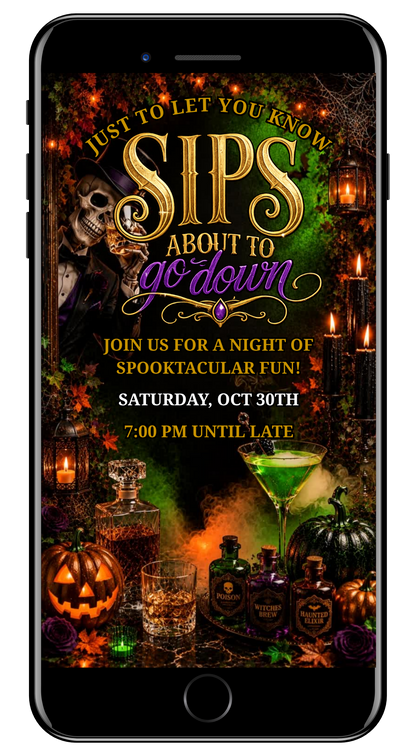 25-Halloween VIDEO sips about to go down invite