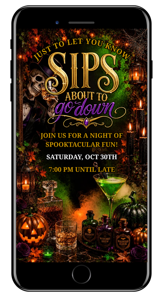 25-Halloween VIDEO sips about to go down invite