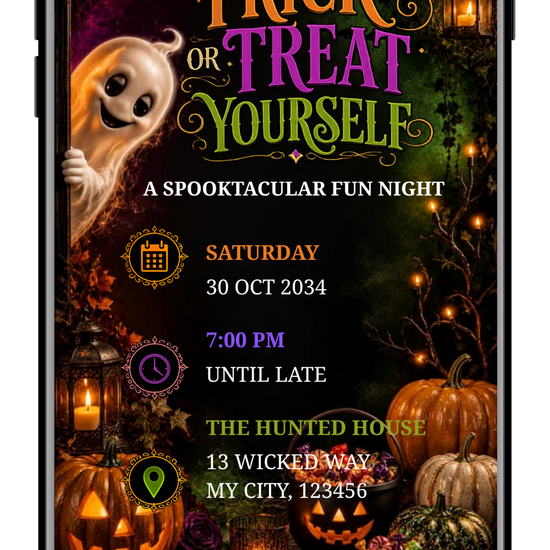 Halloween VIDEO trick or treat yourself invite by URCordiallyInvited