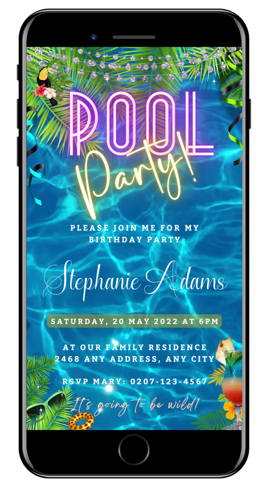 Blue Water Pool | Party Video Invitation