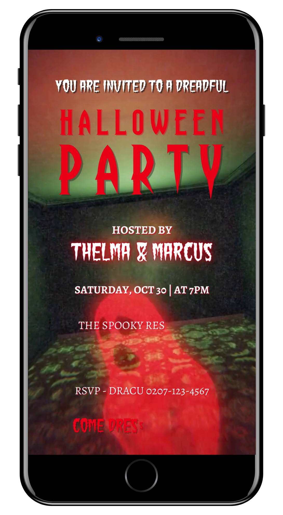 Beetlejuice Halloween Party Video Invitation