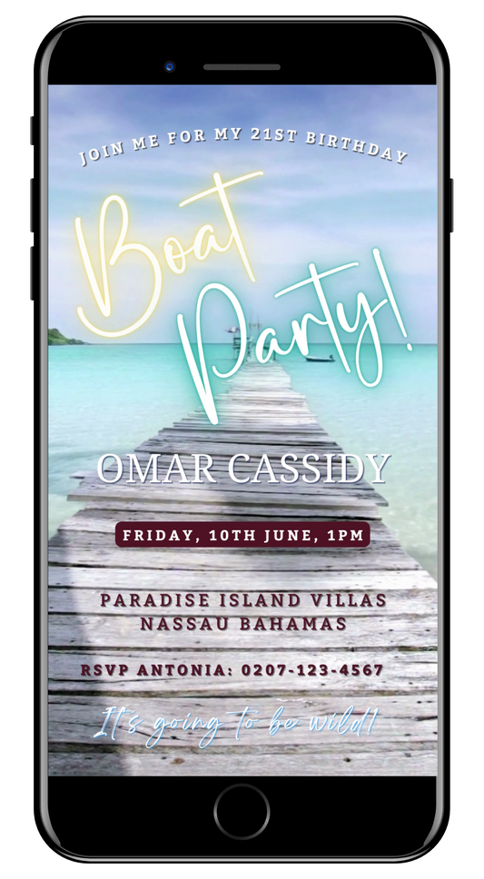 Beach Boat | Party Video Invitation